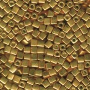 Miyuki Würfel Perlen, Cube, Square Beads 1,8mm 1053 Galvanized Gelb Gold 12gr