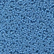 Miyuki Rocailles Perlen 2mm 4485 Duracoat opaque dyed Dark Blue ca 12gr