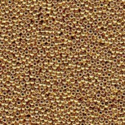 Miyuki Rocailles Perlen 2mm 4202 Duracoat galvanized Gold ca 23,5gr