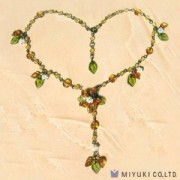 Miyuki Bead Jewelry Kit BFK 72 Orange Flower Necklace