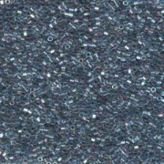 Miyuki Delica Perlen 1,6mm Hexcut DBC0111 transparent rainbow Medium Grey Blue 5gr