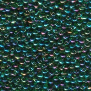 Miyuki Tropfen Perlen 3,4mm 0179 transparent rainbow Green  Gold 10gr