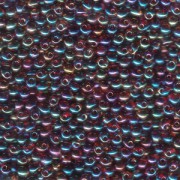 Miyuki Tropfen Perlen 3,4mm 0257 transparent rainbow Purple  Amber 10gr