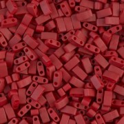 Miyuki Halb Tila Perlen 2,2x5mm matt metallic Brick Red HTL2040 ca 7,8gr