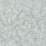 Miyuki Halb Tila Perlen 2,2x5mm opaque White HTL0402 ca 7,8gr