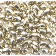 Miyuki Tropfen Perlen 3x5,5mm 4201 Duracoat galvanized Silver ca 25gr
