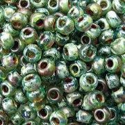Miyuki Rocailles Picasso Perlen 3mm 4506 transparent Olivine ca 22gr
