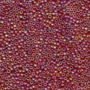 Miyuki Rocailles Perlen 2,2mm 0141FR oder 9660-304 transparent rainbow matt Red ca 10gr
