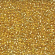 Miyuki Rocailles Perlen 2,2mm 0004 oder 9660-714 silverlined dark Gold ca 10gr