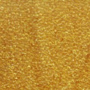 Miyuki Rocailles Perlen 2mm 0132F matt transparent Light Gold 12gr