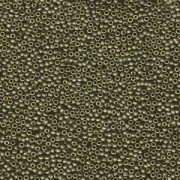 Miyuki Rocailles Perlen 1,5mm 2032 metallic matte Olive Gold ca 11gr