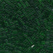 Miyuki Würfel Perlen, Cube, Square Beads 1,8mm 0146 transparent Kelly Green 12gr