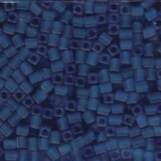 Miyuki Würfel Perlen, Cube, Square Beads 4mm 0149F transparent matt Cobalt 20gr