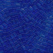 Miyuki Würfel Perlen, Cube, Square Beads 1,8mm 0150 transparent Sapphire Blue 12gr