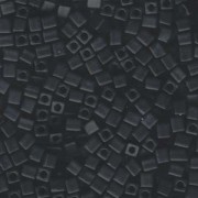 Miyuki Würfel Perlen, Cube, Square Beads 4mm 0401F opaque matte Black 20gr