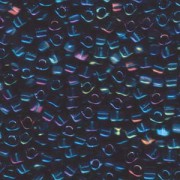 Miyuki Dreieck Perlen, Triangle Beads 5mm 1831 transparent colorlined Amber Blue 12gr