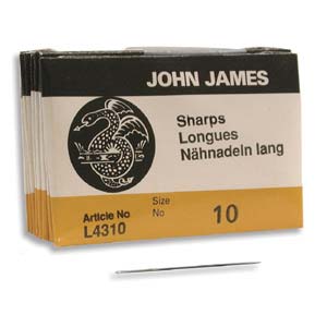 John James Nadeln Sharps 25 Stück Grösse 10
