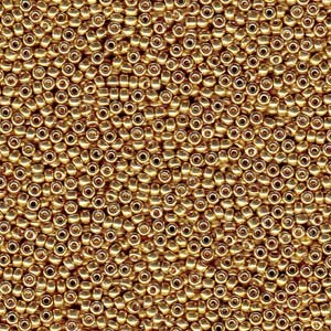 Miyuki Rocailles Perlen 3mm 4202 Duracoat galvanized Gold ca 22gr