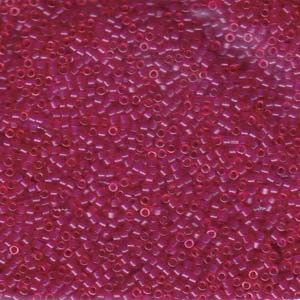 Miyuki Delica Perlen 1,6mm DB0775 Transparent Dyed matt Fuchsia 5gr