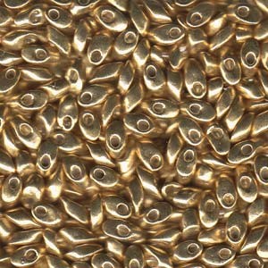 Miyuki Long Magatama Perlen 4x7mm ca8,5gr 1053 galvanized Gold
