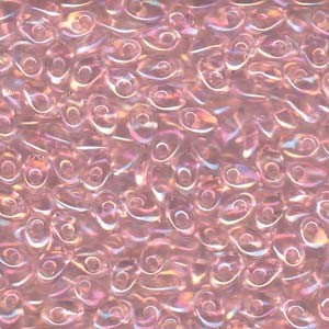 Miyuki Long Magatama Perlen 4x7mm ca8,5gr 2144 rainbow pinklined Crystal