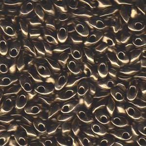 Miyuki Long Magatama Perlen 4x7mm ca8,5gr 0457 metallic Bronze