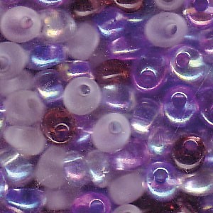 Miyuki Magatama Perlen 4mm Mix Lilacs ca 25 Gr.