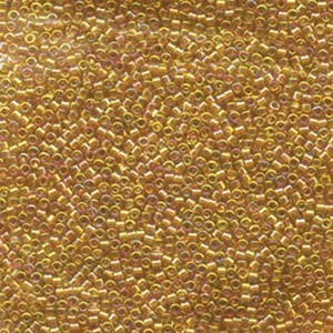 Miyuki Delica Perlen 1,6mm DB1241 transparent rainbow Marigold ca 5gr