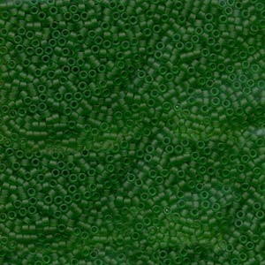 Miyuki Delica Perlen 1,6mm DB0746 transparent matt Kelly Green 5gr