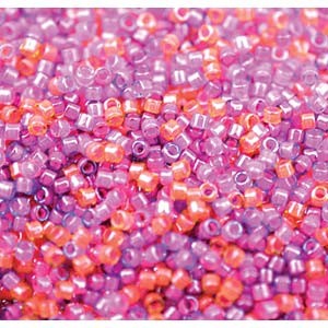 Miyuki Delica Perlen Neon Mix04 1,6mm DB2064 luminous Pink Purple Peach ca 5gr