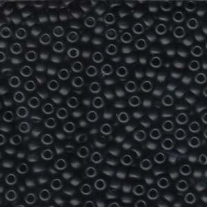 Miyuki Rocailles Perlen 4mm 0401F opaque matt Black ca 20gr