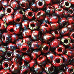 Miyuki Rocailles Picasso Perlen 3mm 4513 matt Red Garnet ca 22gr