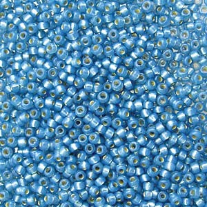 Miyuki Rocailles Perlen 3mm 4242 Duracoat silverlined Powder Blue ca 22gr