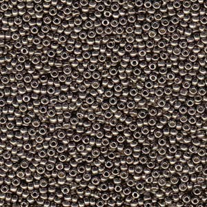 Miyuki Rocailles Perlen 1,5mm 4222 Duracoat galvanized Pewter ca 11gr