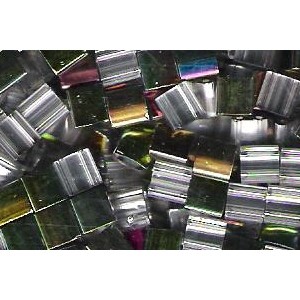 Miyuki Tila Special Plating Perlen 5mm Crystal Iridescent Chrome TL4552 ca 7,2gr