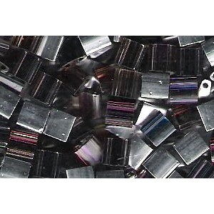Miyuki Tila Special Plating Perlen 5mm transparent Amethyst Topaz Chrome TL4554 ca 7,2gr