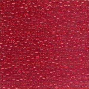 Miyuki Rocailles Perlen 2mm 0140 transparent Medium Red 12gr