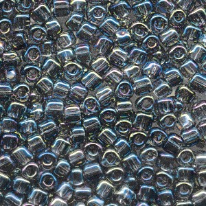 Miyuki Dreieck Perlen, Triangle Beads 2,5mm 1157 transparent rainbow Smokey Grey 13gr
