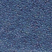 Miyuki Rocailles Perlen 2mm 347 rainbow dark blue lined Aqua ca 12gr