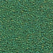 Miyuki Rocailles Perlen 2mm 411FR rainbow matt opaque Green ca 12gr