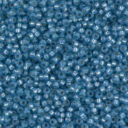 Miyuki Rocailles Perlen 1,5mm 4242 Duracoat Silverlined Powder Blue ca 11gr