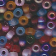 Miyuki Rocailles Perlen 4mm Mix42 Matte Rainbow ca 20 Gr.