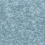 Miyuki Delica Perlen 1,6mm DB1284 transparent matt rainbow Ocean Blue ca 5gr