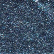 Miyuki Delica Perlen 1,6mm Hexcut DBC0085 transparent rainbow Steel Blue 5gr