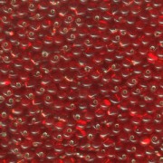 Miyuki Tropfen Perlen 3,4mm 0010 transparent silverlined Red 10gr