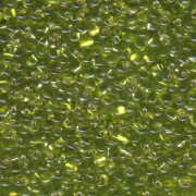 Miyuki Tropfen Perlen 3,4mm 0014 transparent silverlined Lime Green 10gr