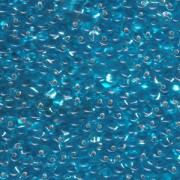Miyuki Tropfen Perlen 3,4mm 0018 transparent silverlined Blue Topaz 10gr
