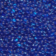 Miyuki Tropfen Perlen 3,4mm 0019 transparent silverlined Sapphire Blue 10gr