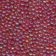 Miyuki Tropfen Perlen 3,4mm 0254 transparent rainbow Berry Gold 10gr