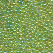 Miyuki Tropfen Perlen 3,4mm 0258 transparent rainbow Lime Green 10gr